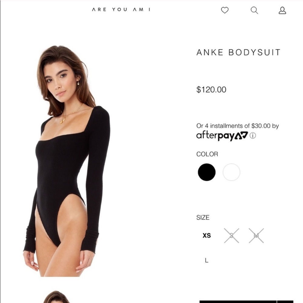 AREYOUAMI Anne bodysuit XS